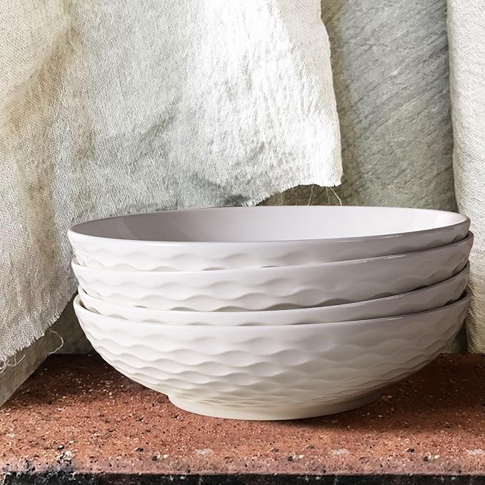 Pasta Bowls 32oz, Ceramic Large Salad Bowls Set Serving Bowl of 4 - Image 8