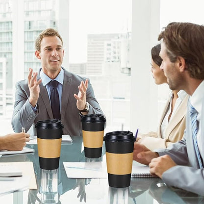 Lamosi 100 Pack 16 oz Disposable Coffee Cups - Image 9