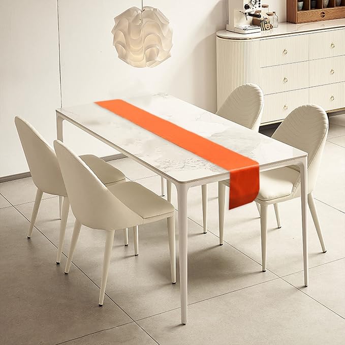 15 Pack Orange Table Runners, 12x108 Inches | Satin, Silk and Smooth Fabric - Image 6