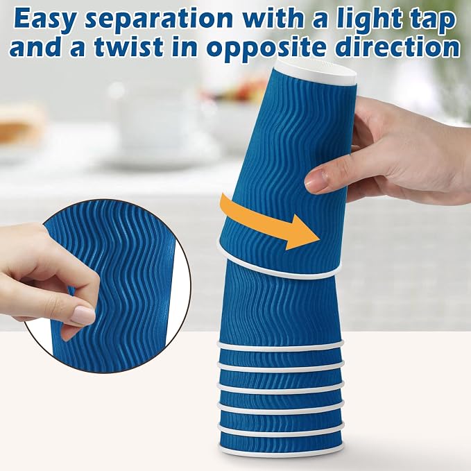 16 oz Insulated Disposable Paper Coffee Cups - Image 3