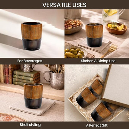 Handicrafts Home Viking Horn Shot Glasses Set of 4, Handmade Natural Ox Horn - Image 6