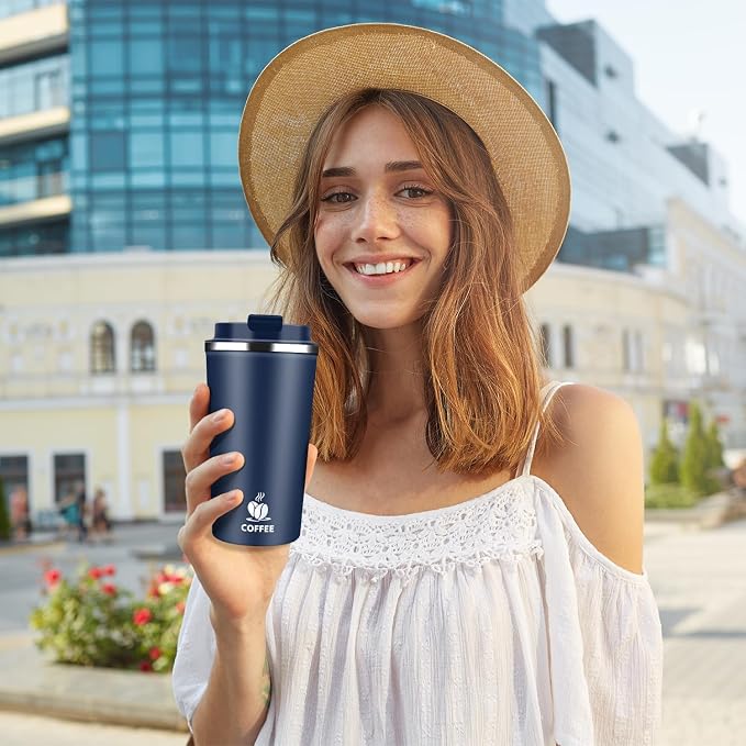 Insulated Travel Coffee Mug Reusable Coffee Tumbler Cup - Image 8