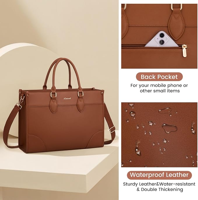 LOVEVOOK Laptop Bag for Women 15.6 lnch, Waterproof Laptops Tote Bags for Womens - Image 5
