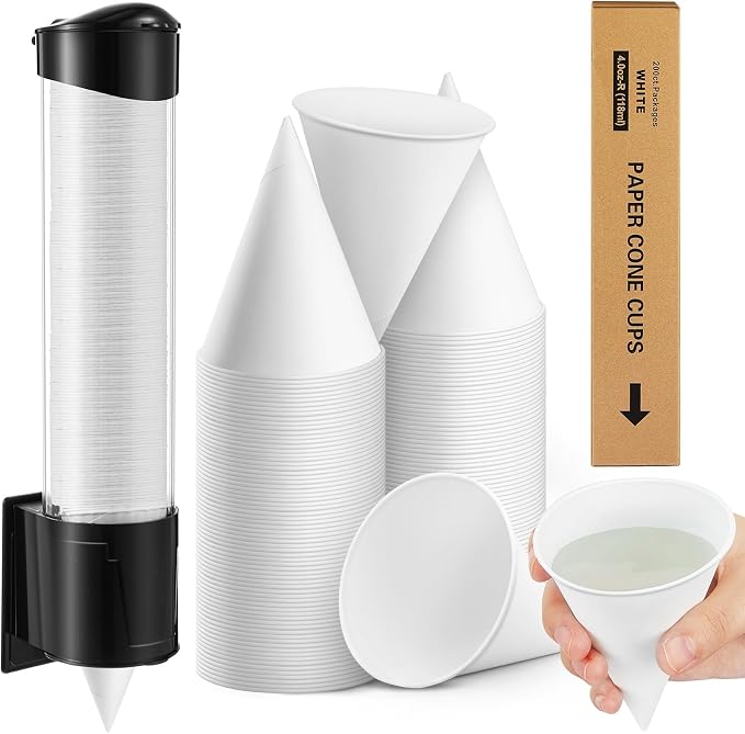 Roshtia 200 Pcs 4 oz Snow Cone Cups Disposable by Roshtia