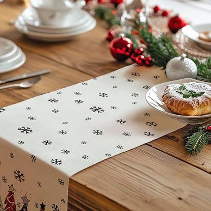 Christmas Table Runner 13x48 Inch, Xmas Tees Snowflakes Holiday Decorative - Image 7