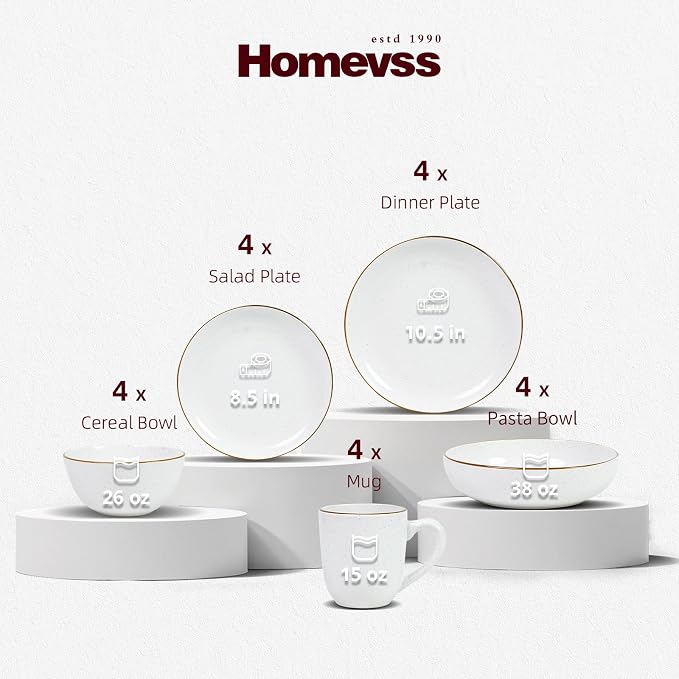 HomeVSS 20-Piece Dinnerware Set - Image 2
