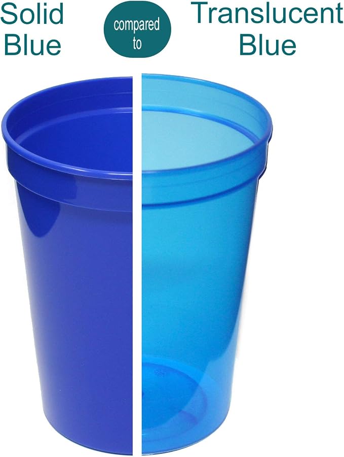 Rolling Sands 16 oz. Reusable Plastic Stadium Cups, 8 Pack, Made in USA - Image 3