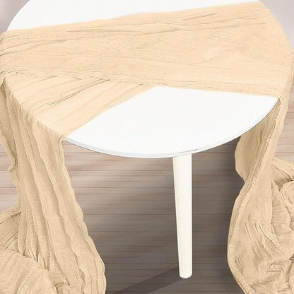 1 Pack Nude Cheesecloth Table Runner 35x120 Inch 10Ft Rustic Gauze Cheese Cloth - Image 3