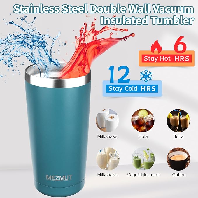 MEZMUT 20oz Insulated Tumbler Travel Coffee Mug - Image 2