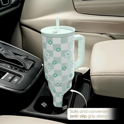 SANDJEST 40oz Daisy Flower Tumbler - Image 7