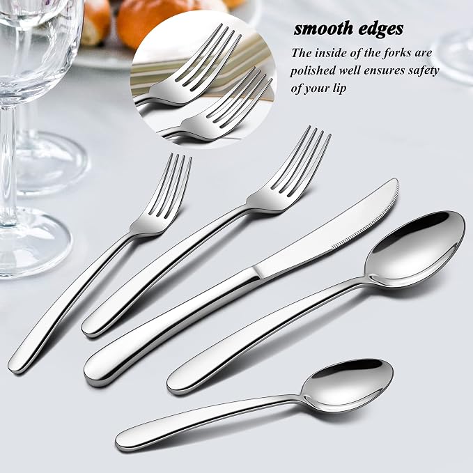LIANYU 77-Piece Heavy Duty Silverware Set - Image 5