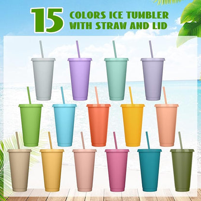 Honeydak 60 Pack Tumbler with Straw and Lid Bulk Cups - Image 3