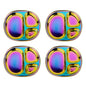 Ahimsa Stainless Steel Plates For Kids, Pediatrician Designed Colorful Divided Plates for Toddlers & Baby, Non Toxic, Unbreakable & Dishwasher Safe, Rainbow Set of 4