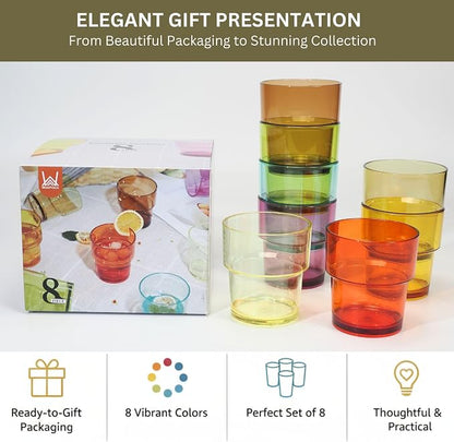 14 oz Plastic Stackable Drinking Tumblers, Dishwasher Safe, Durable - Image 6