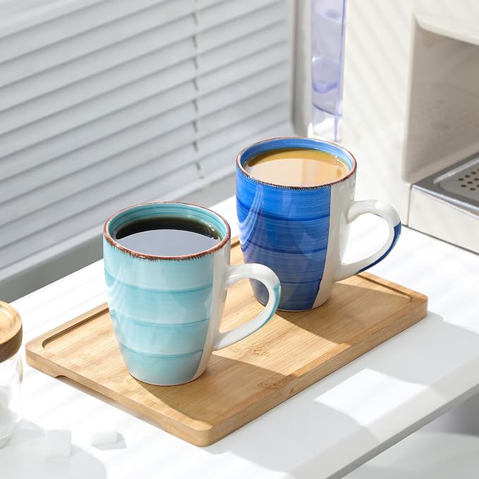 vancasso Bonita 16 Oz Large Coffee Mugs Set of 6, Ceramic Coffee Cups - Image 7