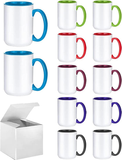 ABBSH Sublimation Mugs, 6 Assorted Colors 12Pack by ABBSH