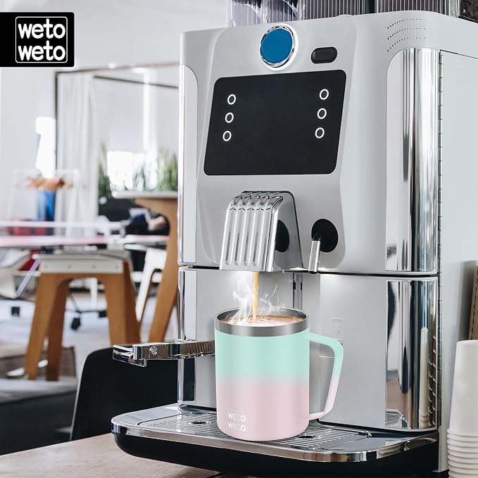 WETOWETO 14 oz Coffee Mug, Vacuum Insulated Camping Mug - Image 5