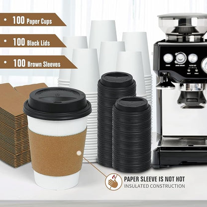 Ginkgo 100 Pack 12 oz Thickened Coffee Cups - Image 5