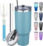 40 oz Tumbler with Lids and Straws, Stainless Steel Insulated Coffee Tumbler by GUDEMAO