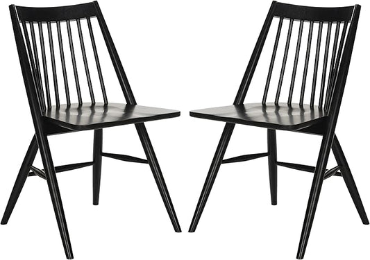 Safavieh Home Collection Wren Black 19-inch Spindle Dining Chair (Set of 2)
