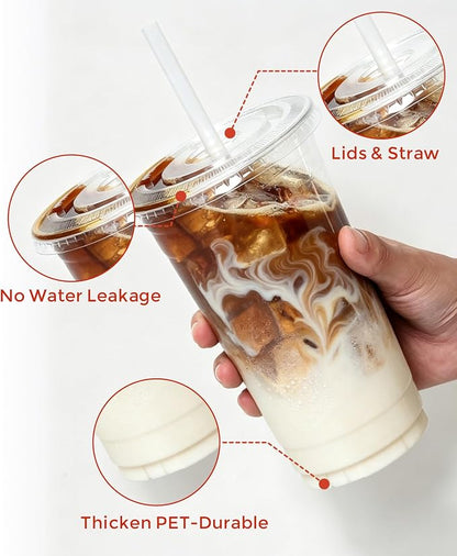 Ginkgo 32 oz Clear Plastic To Go Cups - Image 3
