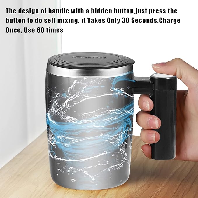 Self Stirring Mug, Rechargeable Auto Magnetic Coffee Mug - Image 4