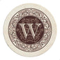 Thirstystone Monogram Round Natural Sandstone Coaster 4 Pack | 4" Diameter by Thirstystone