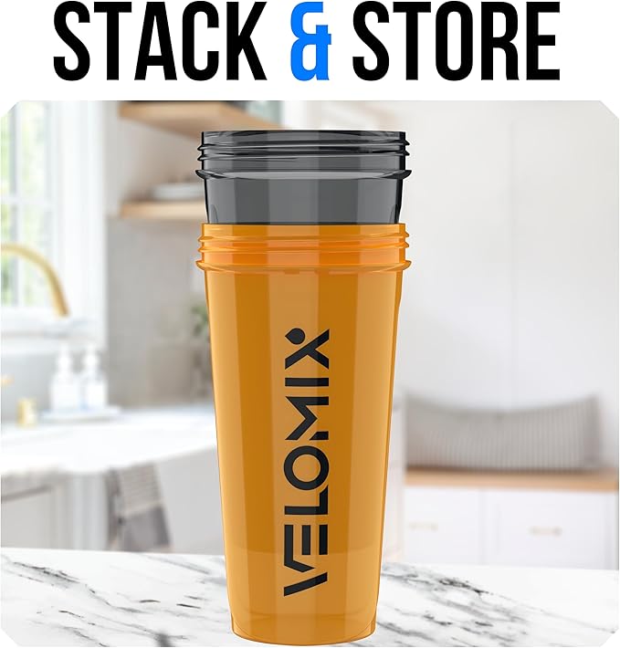 VELOMIX 2 Pack 28oz Protein Shaker Bottle - Image 6