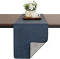Table Runners 55 Inch Long, Dual-Sided Faux Leather Table Runner | Waterproof by Chitomars