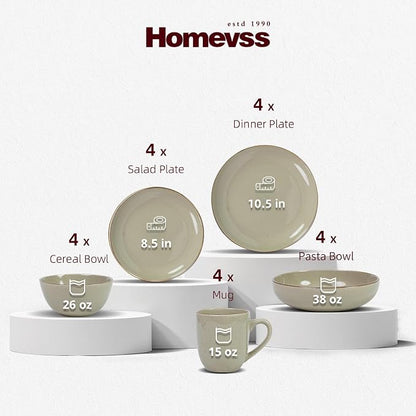 HomeVSS 20-Piece Dinnerware Set - Image 2