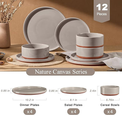 LIANYU Stoneware Dinnerware Set Service - Image 2