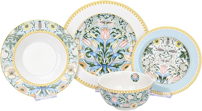 24-Piece Bone China Dinnerware Set in Gift Box, Service by STP-Goods
