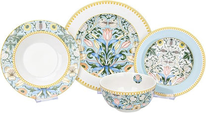 24-Piece Bone China Dinnerware Set in Gift Box, Service by STP-Goods