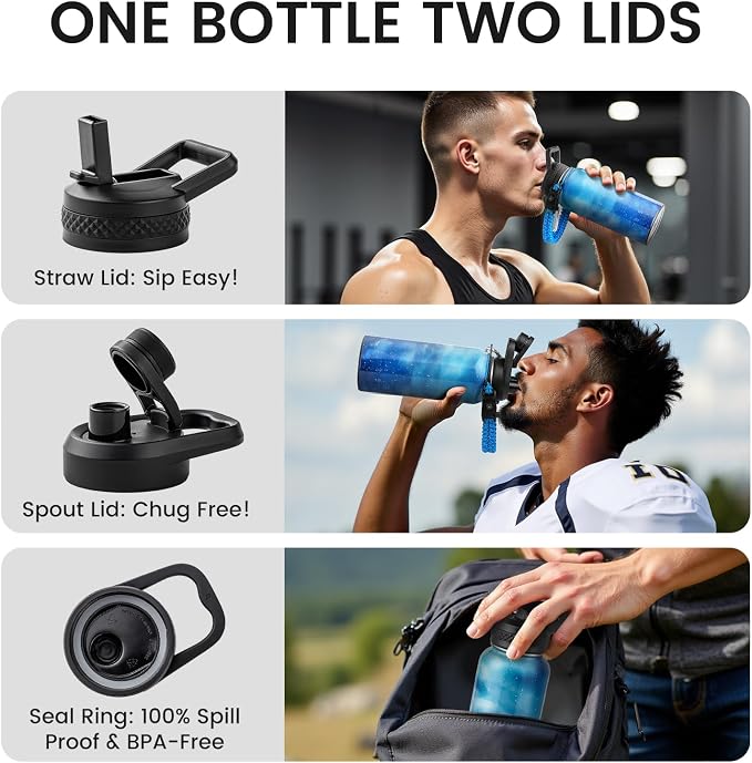 RAYMYLO Insulated Water Bottle 32 oz, Triple Wall Vacuum Stainless Steel | - Image 5