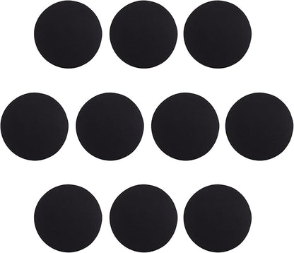 10 Round Foam Bud Coasters Pack, 4 inch - PU Foam, Party Favor - Black
