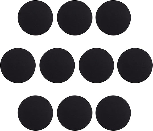 10 Round Foam Bud Coasters Pack, 4 inch - PU Foam, Party Favor - Black