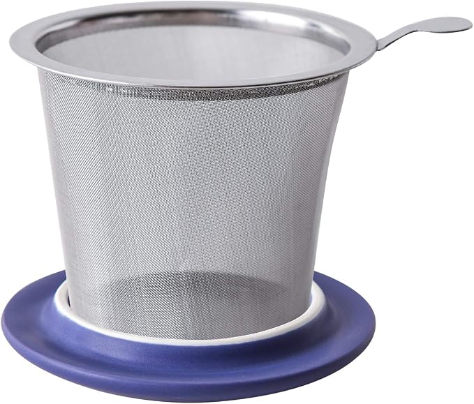 Yundu 12 OZ Matte Deep Purple Ceramics Teacup - Image 3