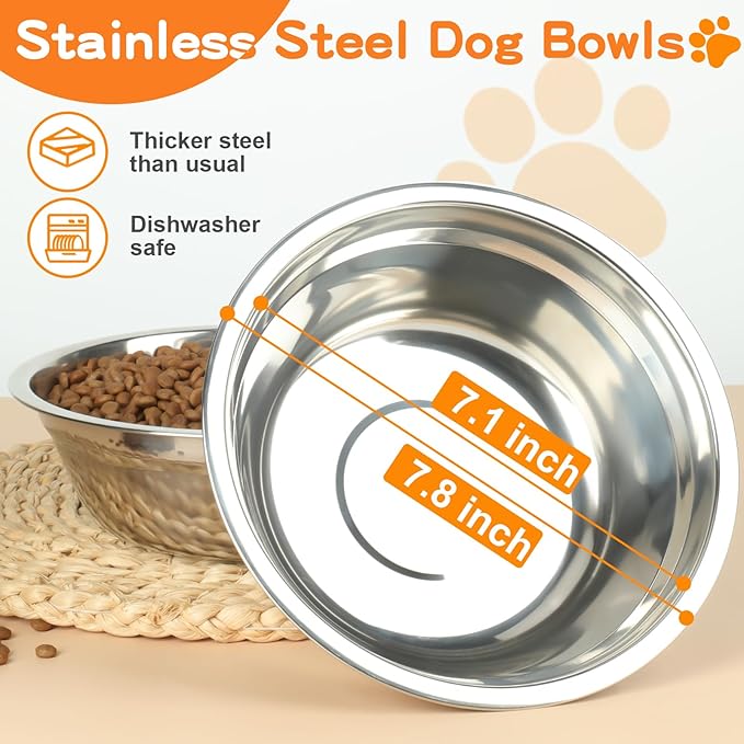 COMESOON Elevated Dog Bowls, 5 Adjustable Heights Raised Dogs Food Bowl Stand - Image 5