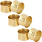 ITOS365 Gold Napkin Rings Set of 6, Handmade Hammered Metal Napkin Ring Holders by ITOS365