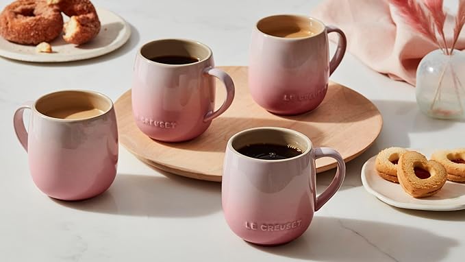Le Creuset Stoneware Set of 4 Heritage Mugs, 13 oz. each, Sea Salt - Image 6