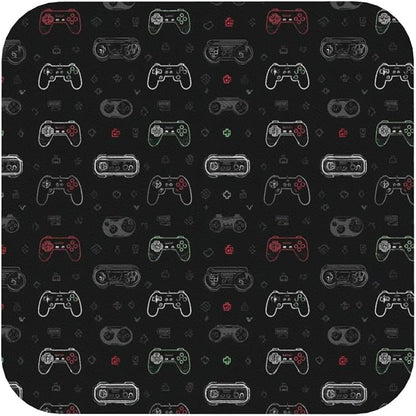 Retro Video Game for Leather Coasters Set of 4, Tabletop Protection Drink by Unknown