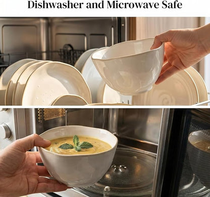 DOWAN 22 oz Cereal Bowls, Deep Ceramic Bowls - Image 7