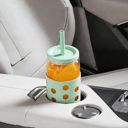 Mrsdry 16 oz Glass Cups with Lids and Straws - Image 4