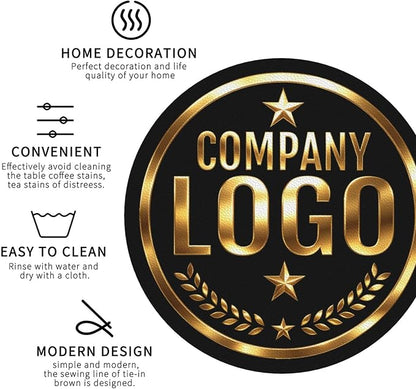 Custom Leather Coasters with Logo - Image 4