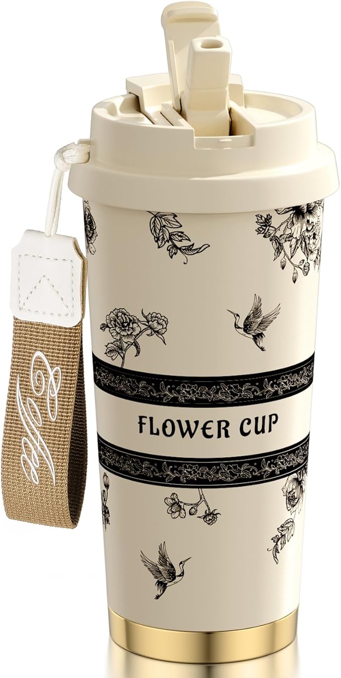 Travel Mug, Coffe mug, Coffe cup, Ceramic coating Lined, 316 Stainless Steel by TLINNA
