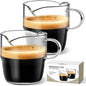 NETANY 6 OZ Espresso Cups Set of 2, Double Spouts Stackable Cups, Espresso by NETANY
