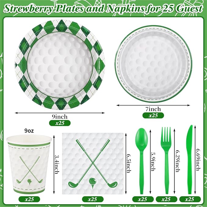 NatNarr Golf Party Supplies Set - Image 2