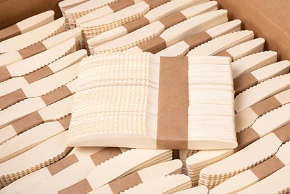 Disposable Wooden Cutlery Set - 100% Home Compostable - 2000 Knives, 6.5" Wooden Knives, Eco-Friendly, Organic, Sustainable and Carbon Neutral Certified