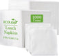 ECOLipak Lunch Napkins Bulk, 1000 Count Everyday Paper Napkins, 6.5×6.5 Inch Folded, 2-Ply Soft And Absorbent for Dinner, Gathering, Bar, Restaurants(13×13 Inch Unfolded)