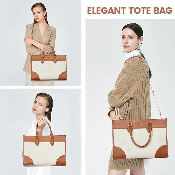 LOVEVOOK Laptop Bag for Women 15.6 lnch, Waterproof Laptops Tote Bags for Womens - Image 2